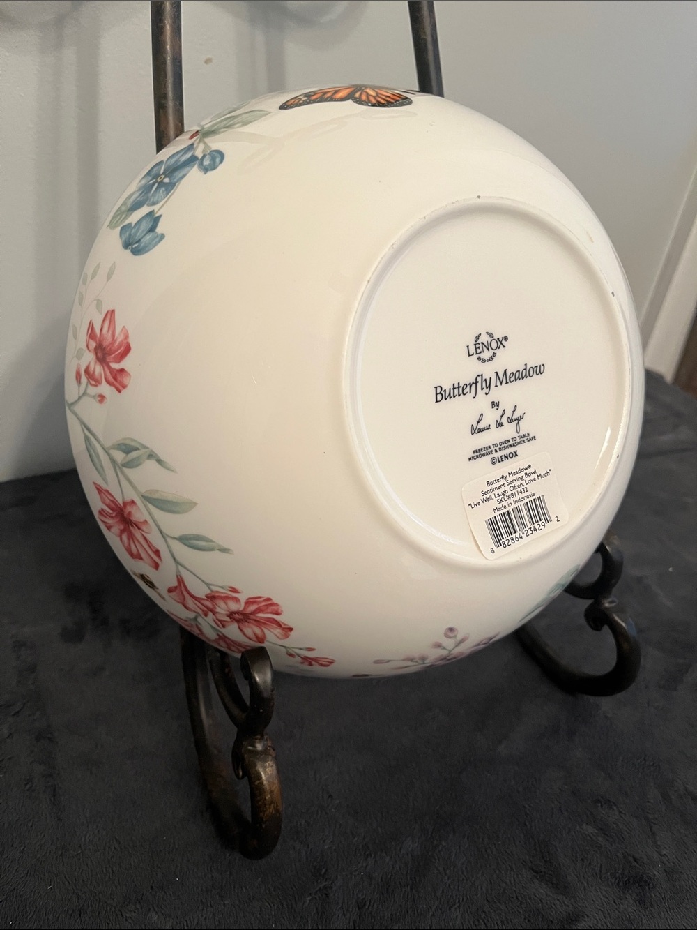 Lenox Butterfly Meadow Ceramic Bowl nwt serving bowl